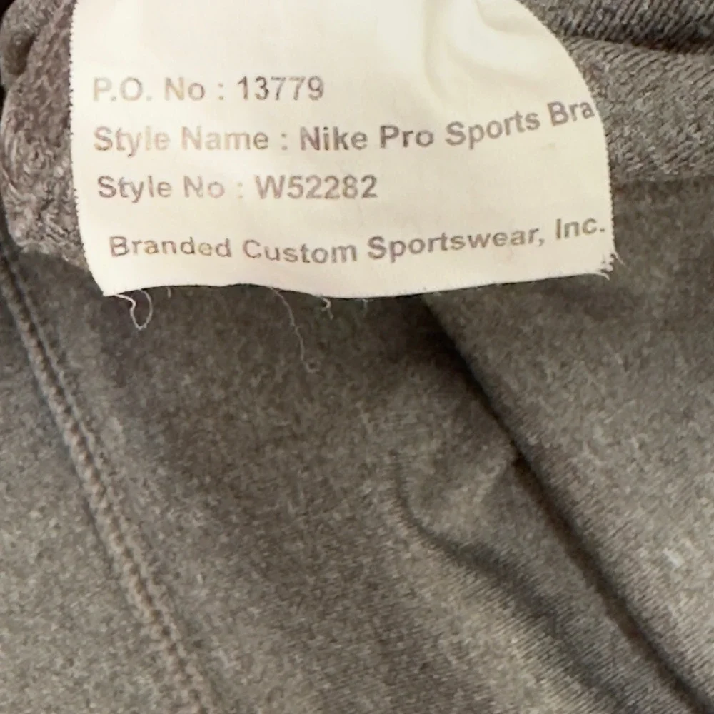 NIKE PRO Swoosh Bra Womens L Colorado College CC Sports Dri-Fit Compression Alum
